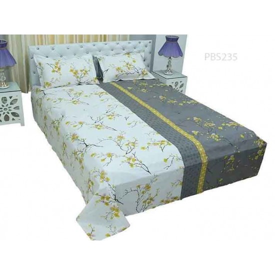 Bangla Fabric Double Size BedSheet with Pillow Covers