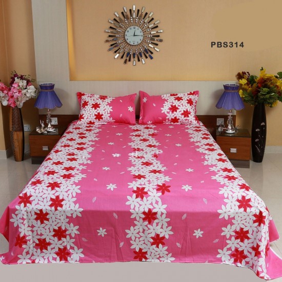 Double Size BedSheet with Pillow Covers