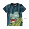 Blue Stripe 100% Cotton, S/J Tee Toddler Boys