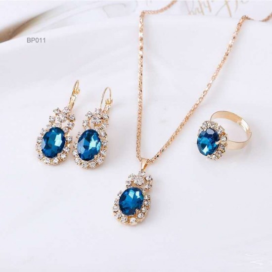 Stone Locket Chain Earring and finger ring