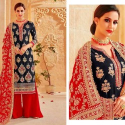 Unstitched 4Pcs Embroidery Work Salwar Kameez