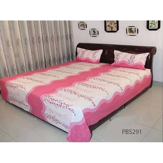 Bangla Fabric Double Size BedSheet with Pillow Covers
