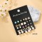 Ear Rings Set 12 Korean version of butterfly pearl earrings set-