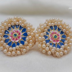 Gajra and Kundan Work Earring