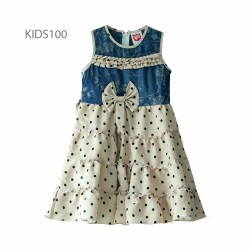Multicolor Cotton-Georgette Frock Toddler Girls