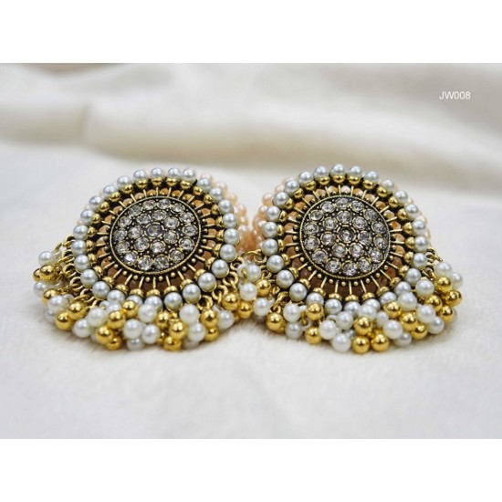 Gajra and Kundan Work Earring