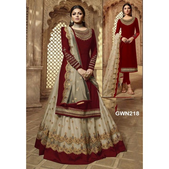 Premium Quality Unstitched Lasa with Embroidery Work 220