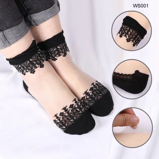 Transparent Lace Socks