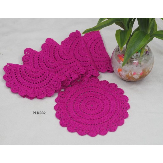 Crochet Plate Mat 6 Pcs Set