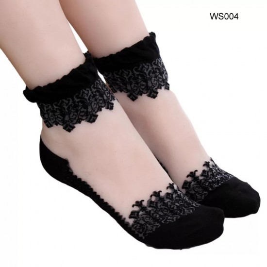 Transparent Lace Socks