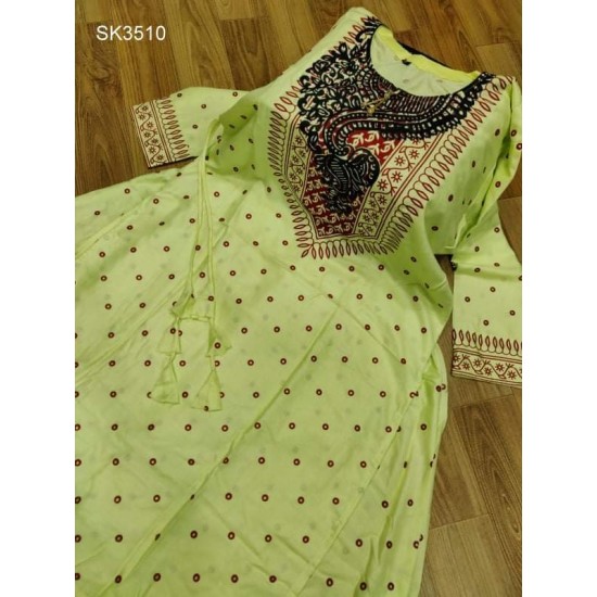 Screen Printed Cotton two pic For women