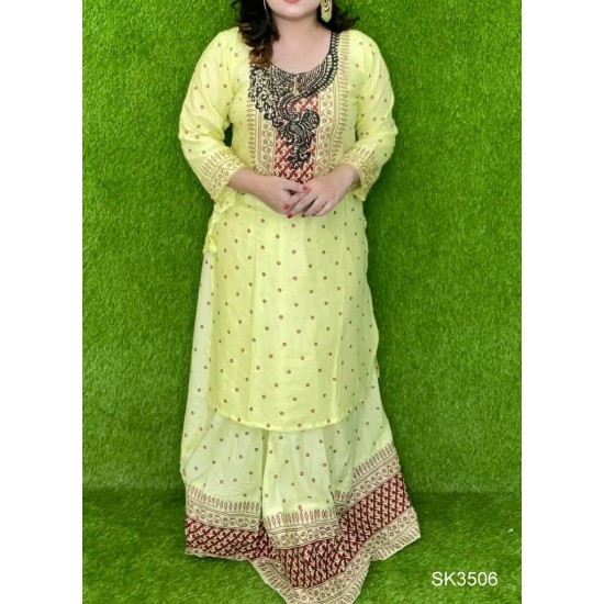 Screen Printed Cotton two pic For women