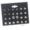 Ear Rings Set 12 Pairs / 24Pcs - Earrings (S)ilver-