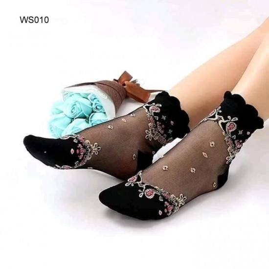 Transparent Lace Socks