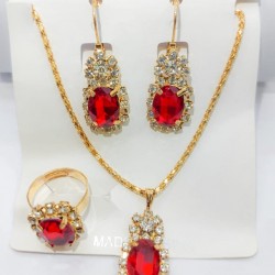 Stone Locket Chain Earring and finger ring