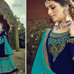 Premium Quality Unstitched Gown with Embroidery Work