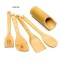 5PCS Bamboo Wooden Kitchen Utensil Spatula Spoon Set