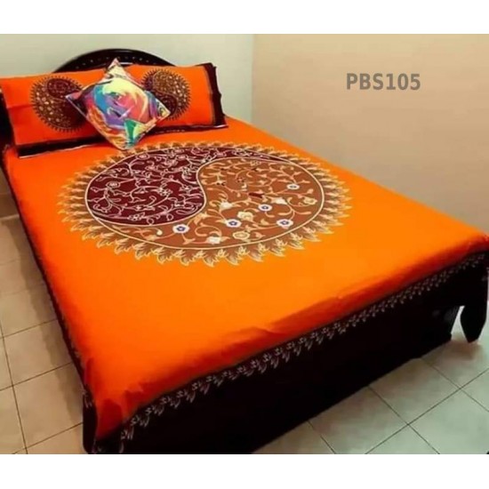 Print BedSheet with Pillow Covers