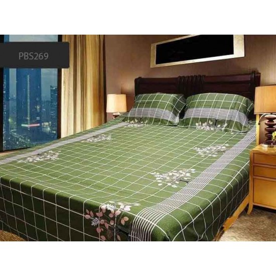 Bangla Fabric Double Size BedSheet with Pillow Covers