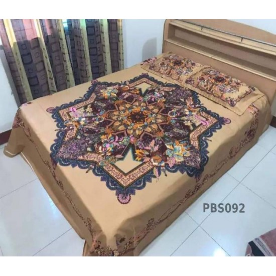 Print BedSheet with Pillow Covers