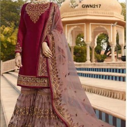 Premium Quality Unstitched Lasa with Embroidery Work
