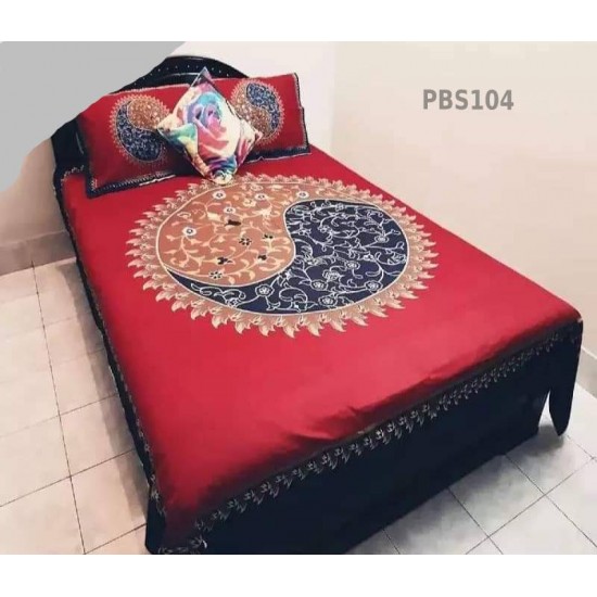 Print BedSheet with Pillow Covers