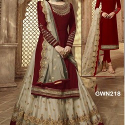 Premium Quality Unstitched Lasa with Embroidery Work 220