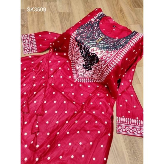 Screen Printed Cotton two pic For women