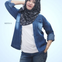 Denim Casual Long Sleeve Shirt Women