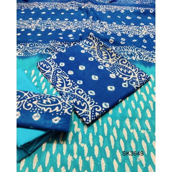Unstitched Tie Die Batik Salwar Kameez