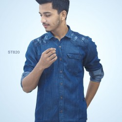 Denim Casual Long Sleeve Shirt