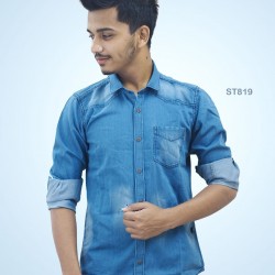 Denim Casual Long Sleeve Shirt