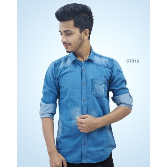 Denim Casual Long Sleeve Shirt