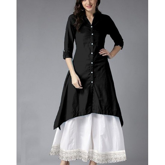 Fashionable Less kurti and Plazzo Set For Women