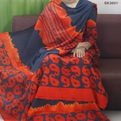Unstitched Mom Batik Salwar Kameez with large Orna