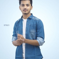 Denim Casual Long Sleeve Shirt