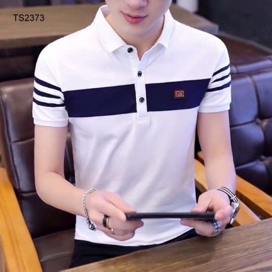 Trendy Contrast Half Sleeve polo Shirt