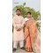 Couple Block Print Cota Saree and Slab Cotton Punjabi