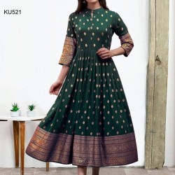 Printed lilen Kurti For Women