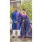 Couple Block Print Cota Saree and Slab Cotton Punjabi