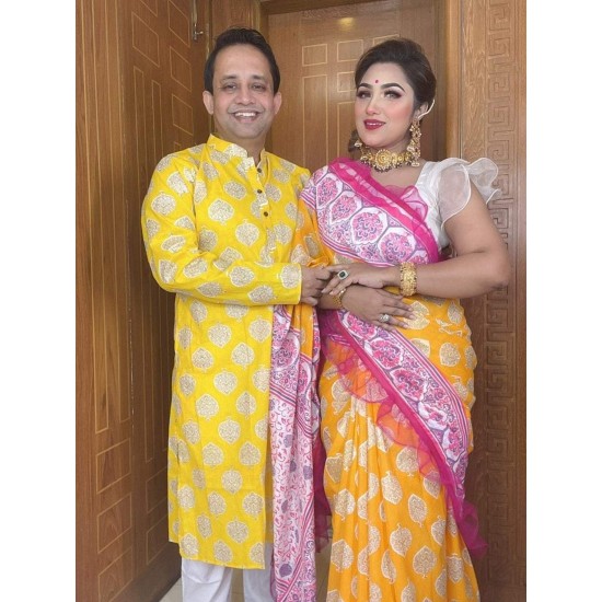 Falgun Special Couple Sarree and Punjabi