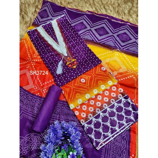 Screen Printed Cotton Salwar Kameez