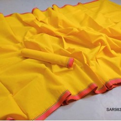 Colorful Half Silk Saree With Blouse pices