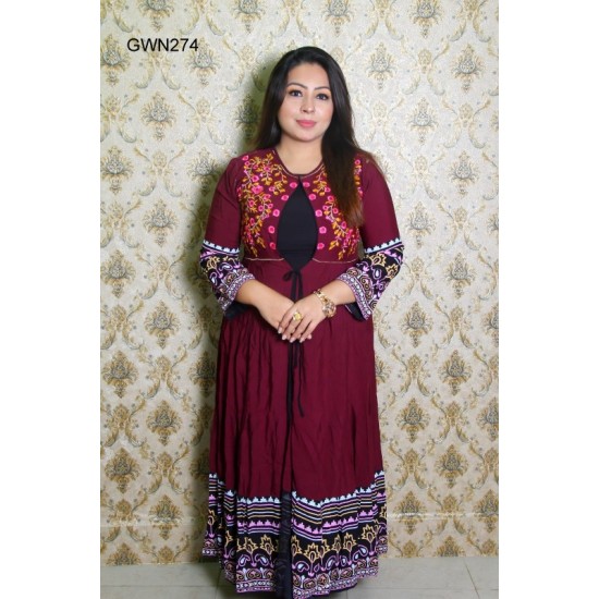 Stylish Lilen Gown For Women