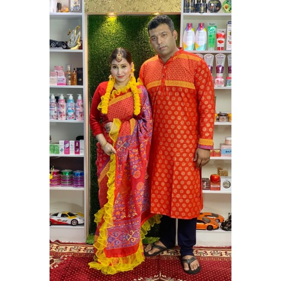 Falgun Special Couple Sarree and Punjabi
