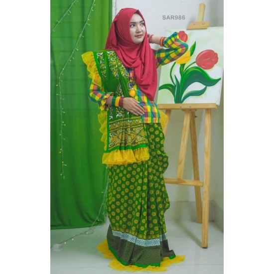 Falgun Special Screen Print Half Silk Saree