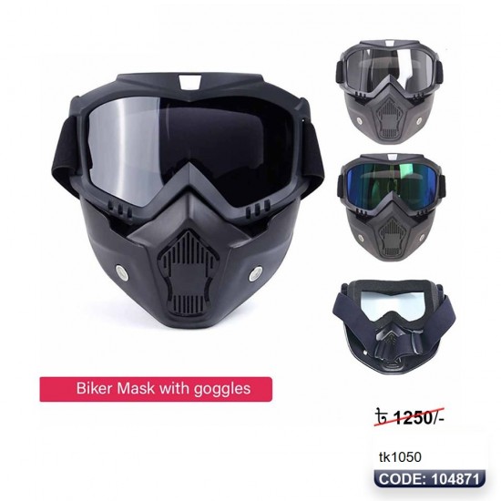 Biker Mask With Goggles