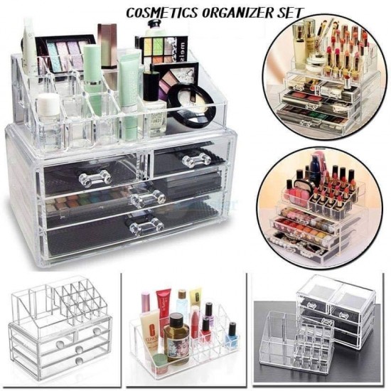4 drawer cosmetic storage box, Acrylic cosmetics organizer