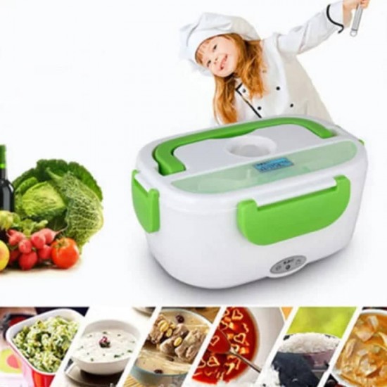 Electric Heated Lunch Box Portable 2 in 1 Car & Home US Plug/EU Plug Bento Boxes Stainless Steel Food Container