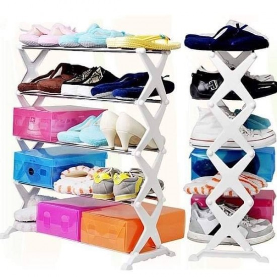 5 tier foldable shoe rack